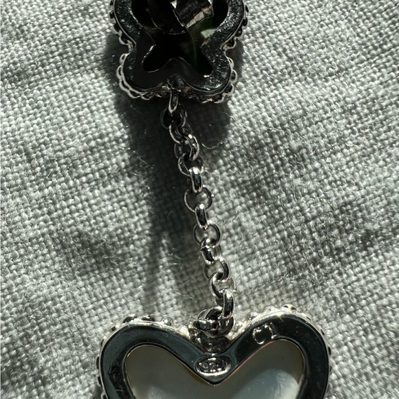 Sterling silver mother of pearl clover necklace, earrings, and bracelet - Picture 11 of 11